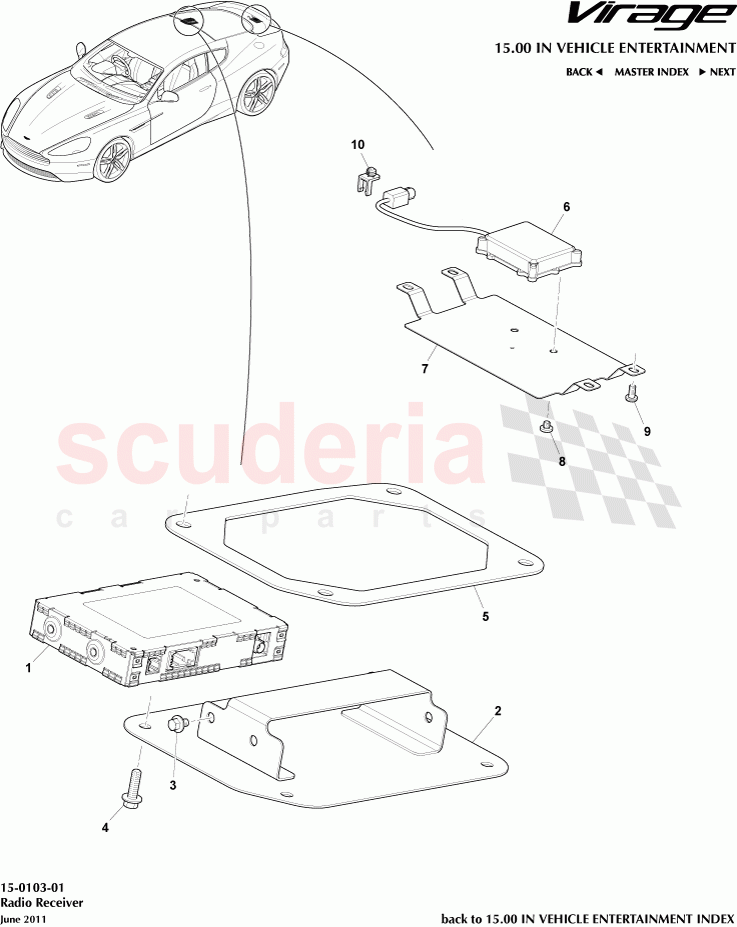 Radio Receiver of Aston Martin Aston Martin Virage