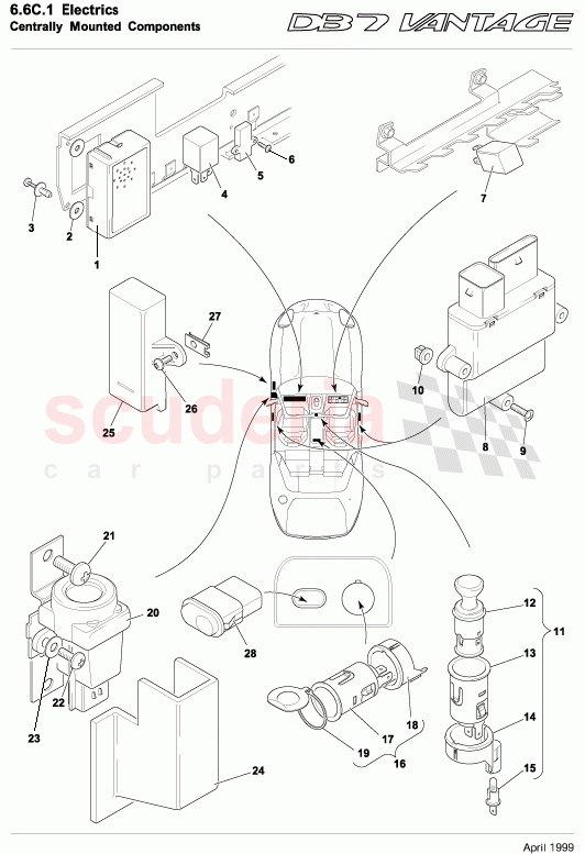 Centrally Mounted Components 1 of Aston Martin Aston Martin DB7 Vantage