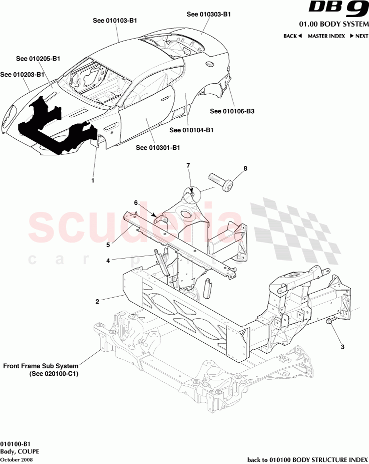 Body (Coupe) of Aston Martin Aston Martin DB9 (2004-2012)