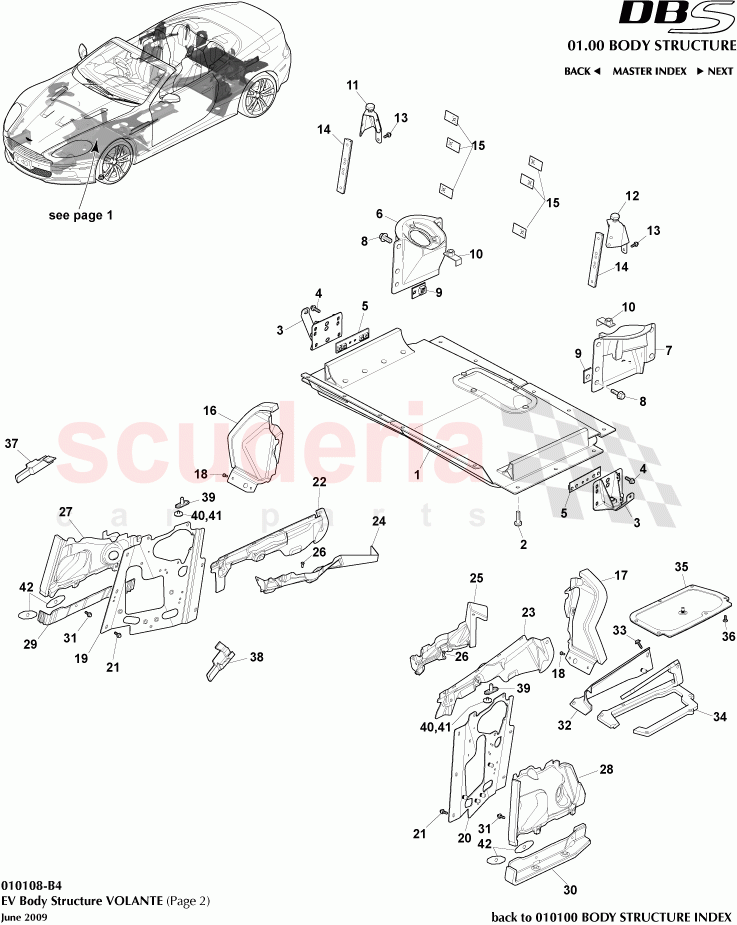 EV Body Structure (Volante) (Page 2) of Aston Martin Aston Martin DBS V12