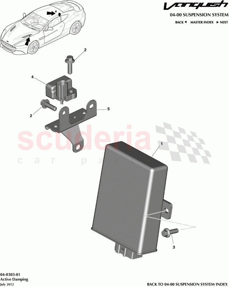 Active Damping of Aston Martin Aston Martin Vanquish (2012+)