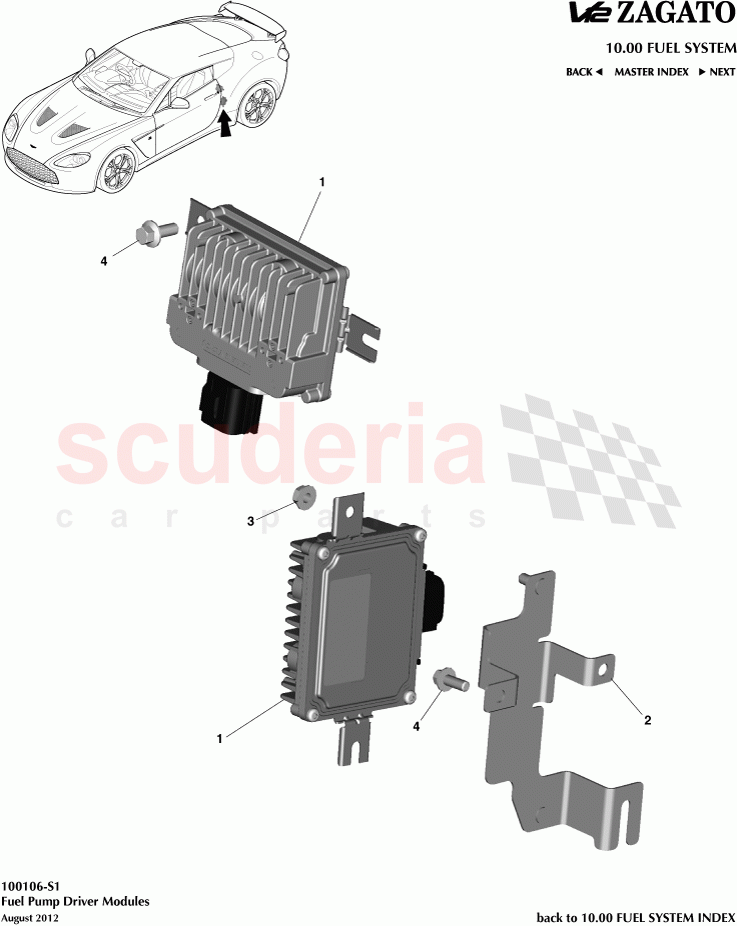 Fuel Pump Driver Modules of Aston Martin Aston Martin V12 Zagato