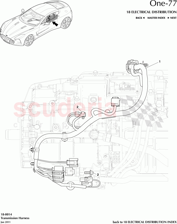 Transmission Harness of Aston Martin Aston Martin One-77