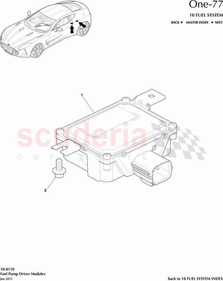 Fuel Pump Driver Modules of Aston Martin Aston Martin One-77