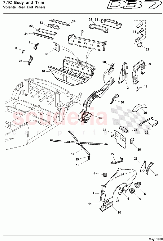 Volante Rear End Panels of Aston Martin Aston Martin DB7 (1997)