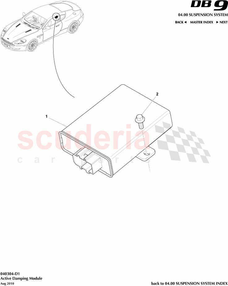 Active Damping Module of Aston Martin Aston Martin DB9 (2004-2012)