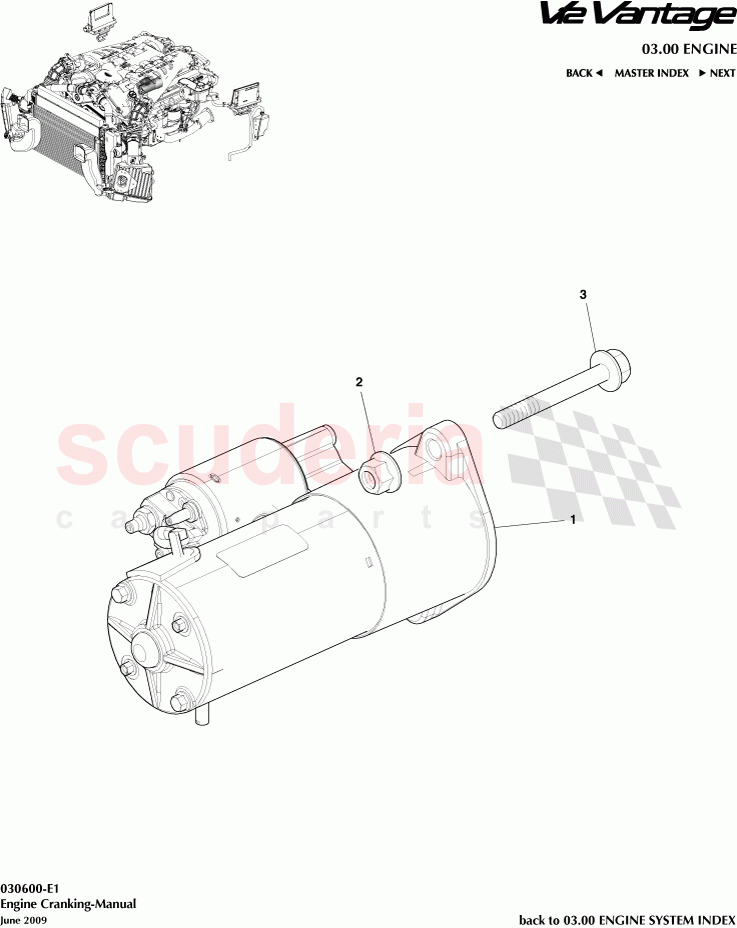 Engine Cranking-Manual of Aston Martin Aston Martin V12 Vantage