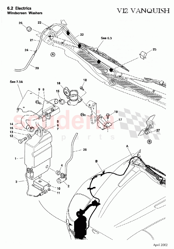 Windscreen Washers of Aston Martin Aston Martin Vanquish (2001-2007)