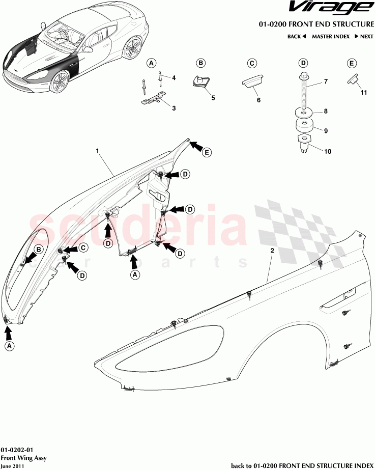 Front Wing Assembly of Aston Martin Aston Martin Virage