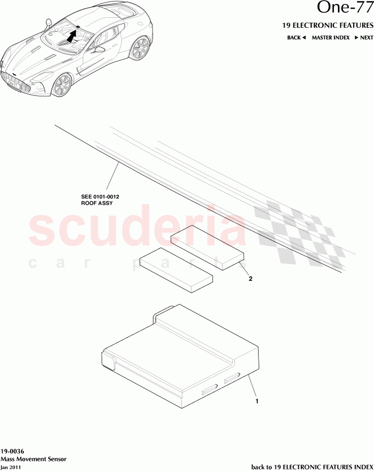 Mass Movement Sensor of Aston Martin Aston Martin One-77