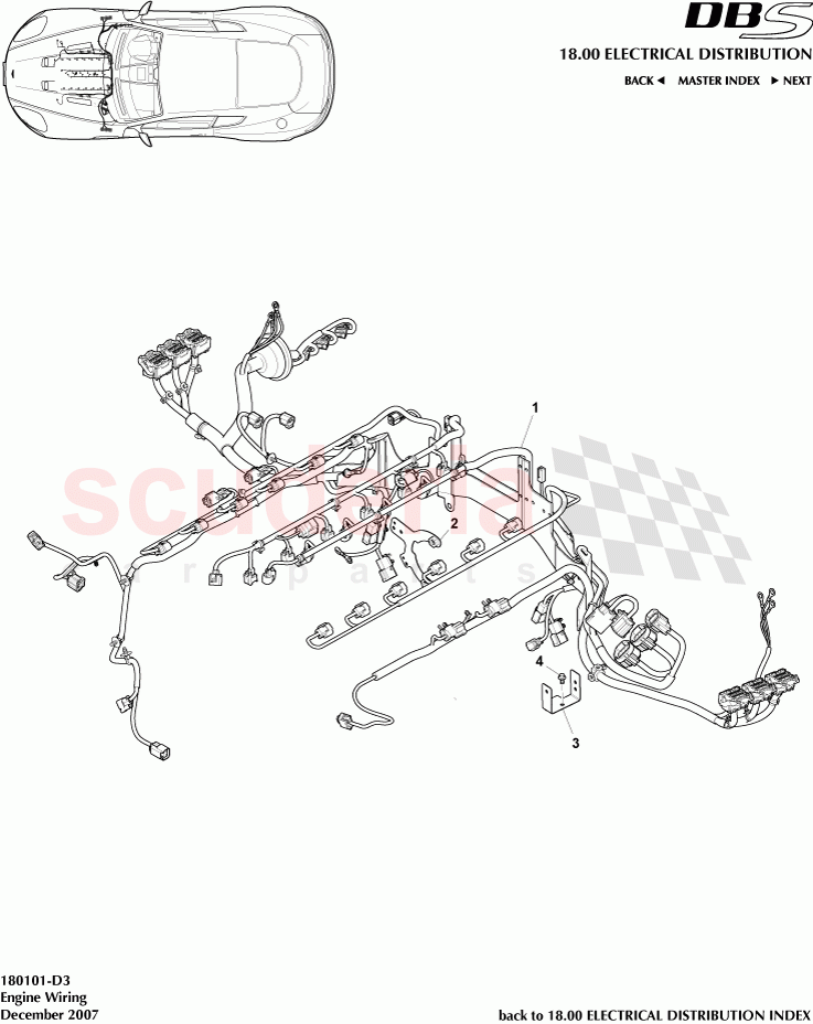 Engine Wiring of Aston Martin Aston Martin DBS V12