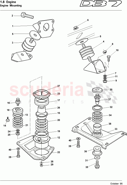 Engine Mountings of Aston Martin Aston Martin DB7 (1995)