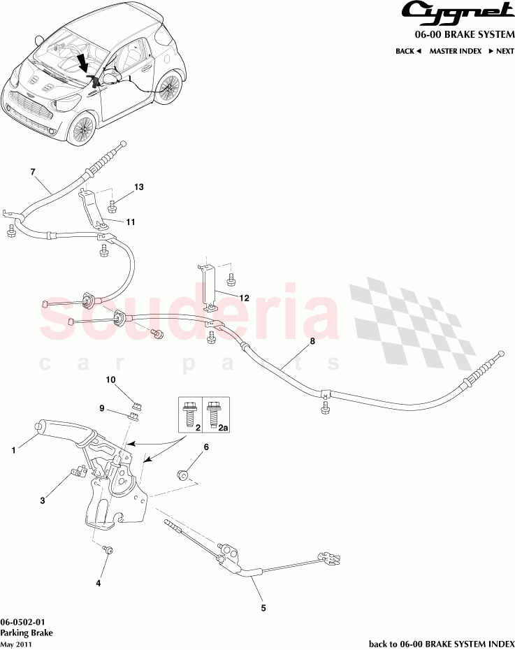 Parking Brake of Aston Martin Aston Martin Cygnet