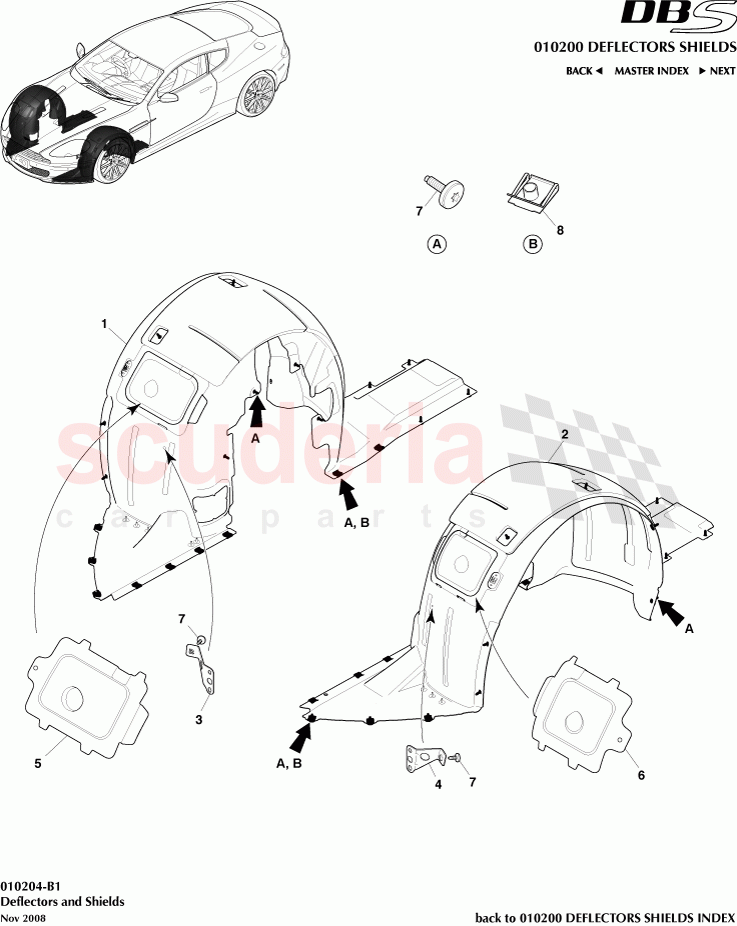 Deflectors and Shields of Aston Martin Aston Martin DBS V12
