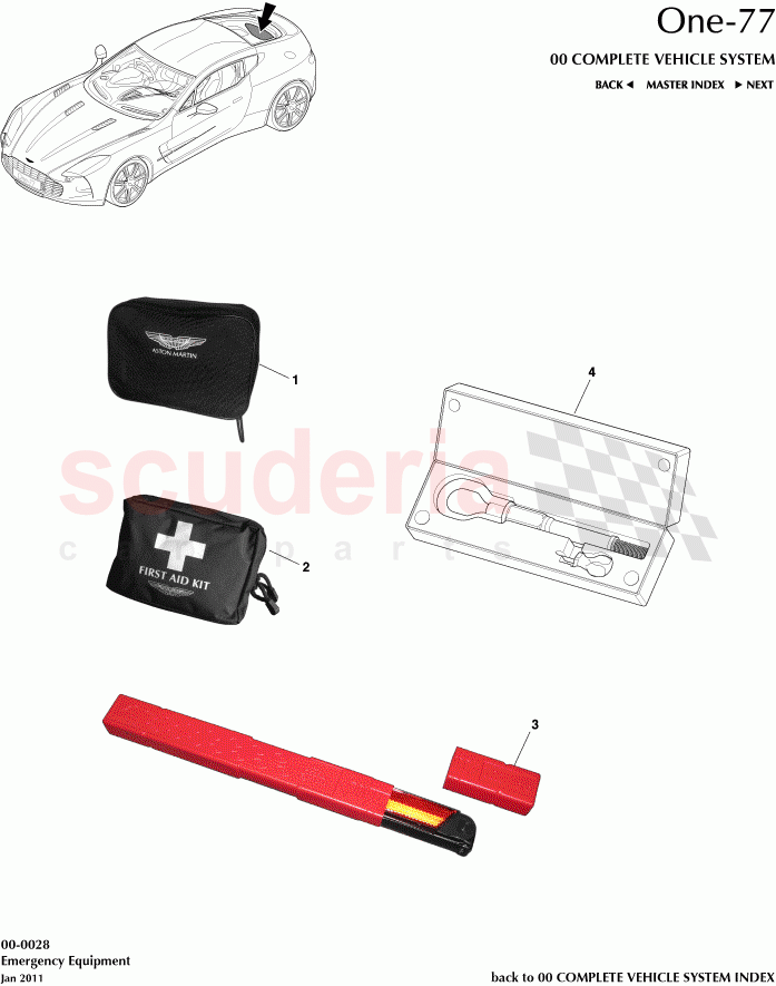 Emergency Equipment of Aston Martin Aston Martin One-77