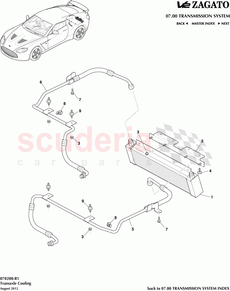 Transaxle Cooling of Aston Martin Aston Martin V12 Zagato