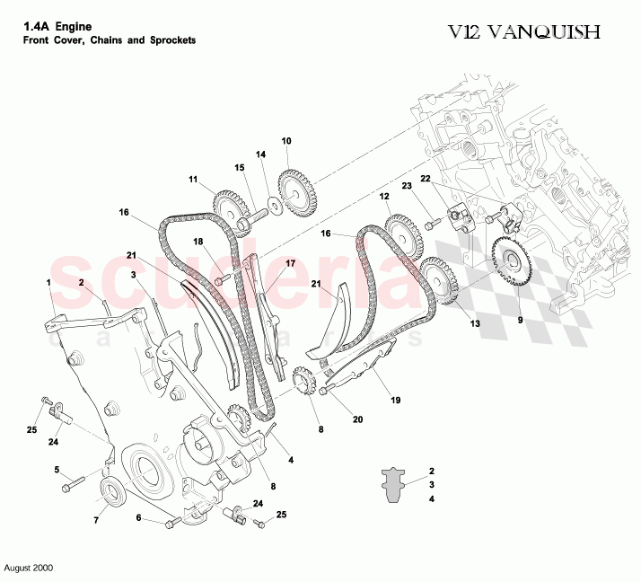 Front Cover - Chains and Sprockets of Aston Martin Aston Martin Vanquish (2001-2007)