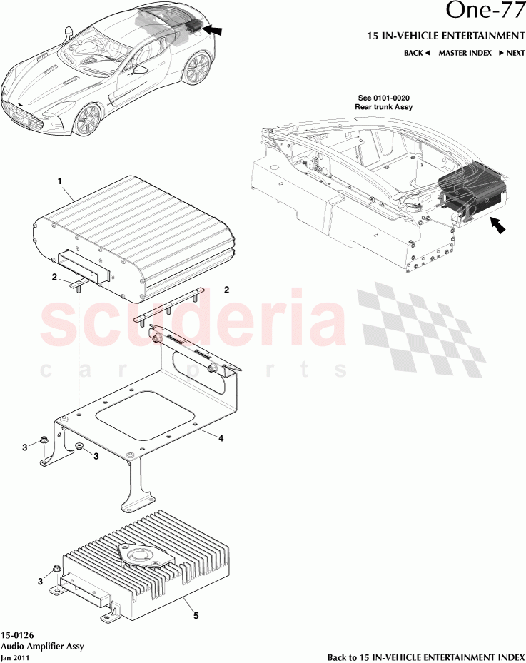 Audio Amplifier Assembly of Aston Martin Aston Martin One-77