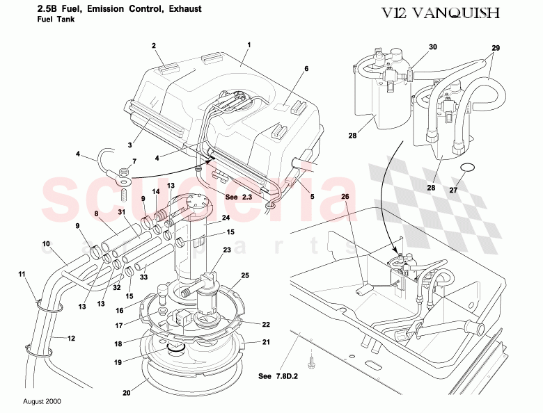 Fuel Tank of Aston Martin Aston Martin Vanquish (2001-2007)