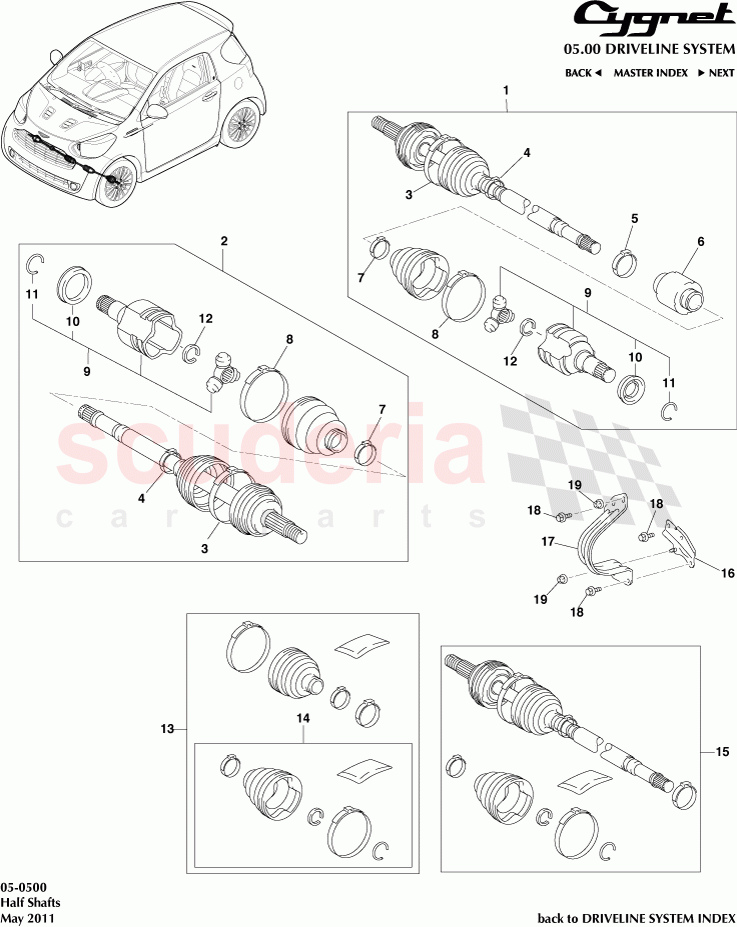 Half Shafts of Aston Martin Aston Martin Cygnet