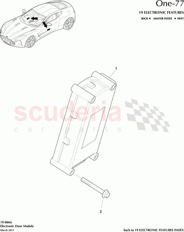 Electronic Door Module of Aston Martin Aston Martin One-77