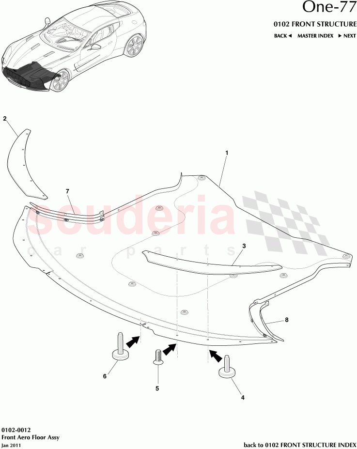 Front Aero Floor Assembly of Aston Martin Aston Martin One-77