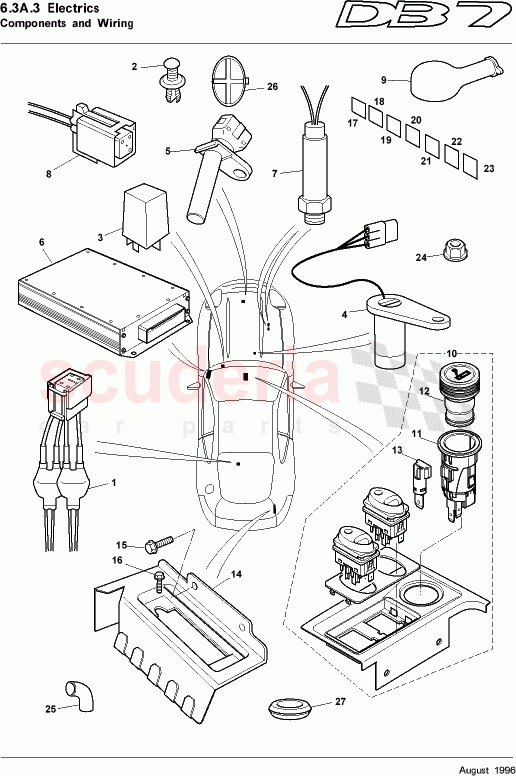 Components and Wiring 3 of Aston Martin Aston Martin DB7 (1995)