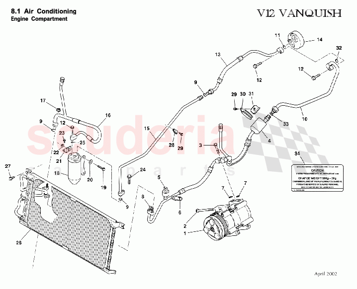 Engine Compartment Installation of Aston Martin Aston Martin Vanquish (2001-2007)