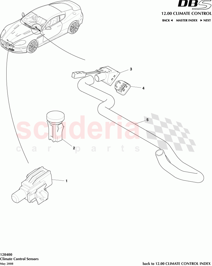 Climate Control Sensors of Aston Martin Aston Martin DBS V12