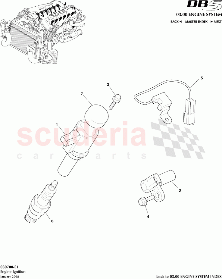 Engine Ignition of Aston Martin Aston Martin DBS V12