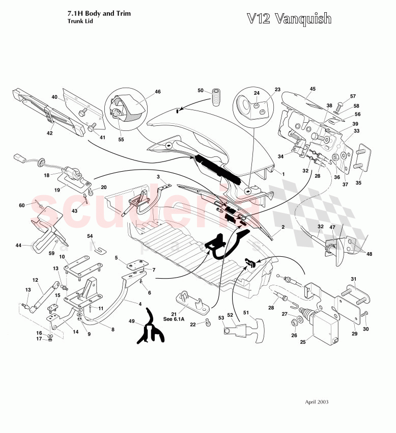 Trunk Lid of Aston Martin Aston Martin Vanquish (2001-2007)