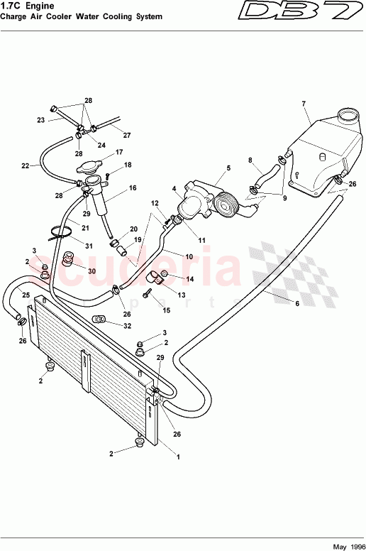 Charge Air Cooler of Aston Martin Aston Martin DB7 (1997)