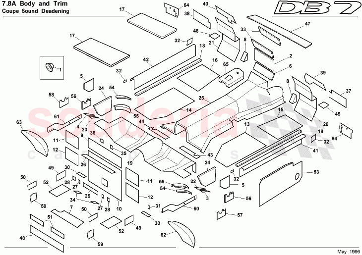 Coupe Sound Deadening of Aston Martin Aston Martin DB7 (1997)