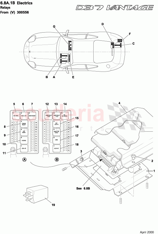 Relays 1 (From VIN 300556) of Aston Martin Aston Martin DB7 Vantage