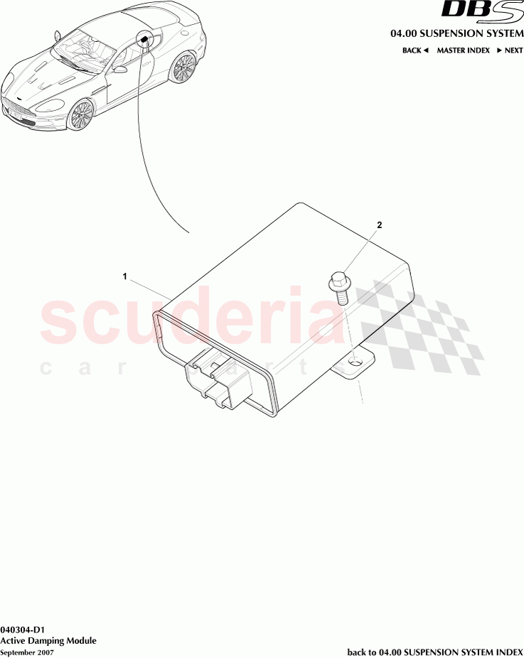 Active Damping Module of Aston Martin Aston Martin DBS V12