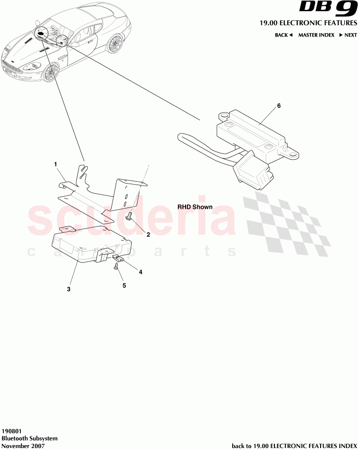 Bluetooth Subsystem of Aston Martin Aston Martin DB9 (2004-2012)