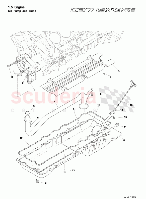 Oil Pump and Sump of Aston Martin Aston Martin DB7 Vantage