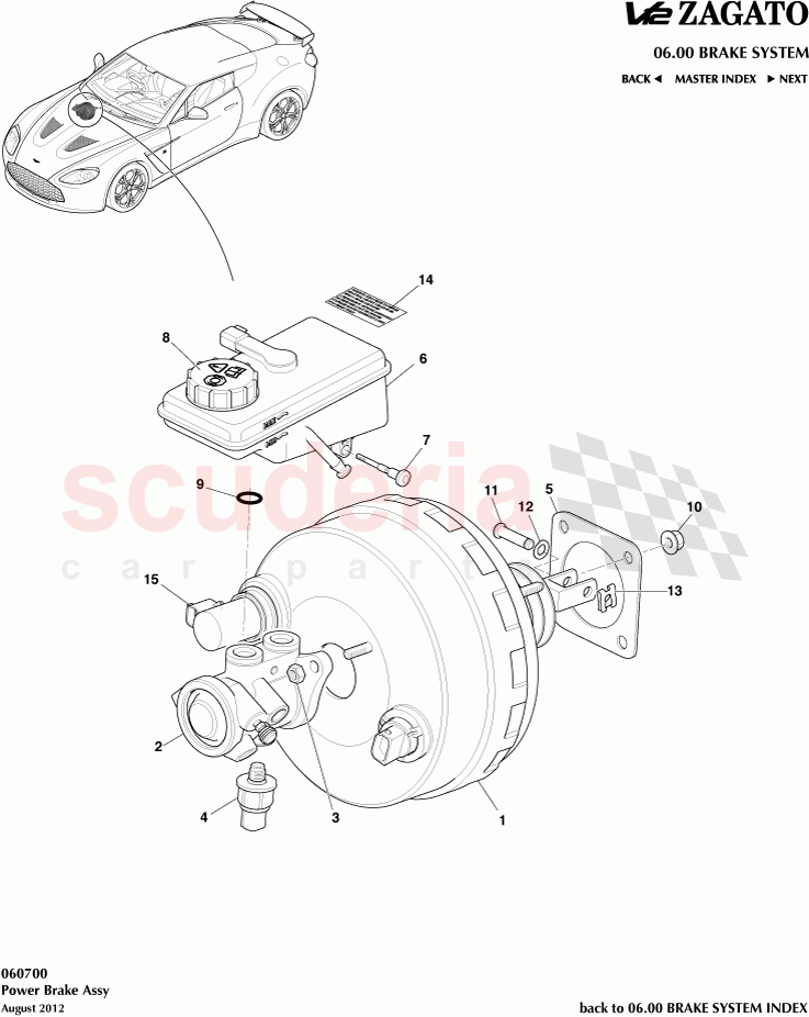 Power Brake Assembly of Aston Martin Aston Martin V12 Zagato