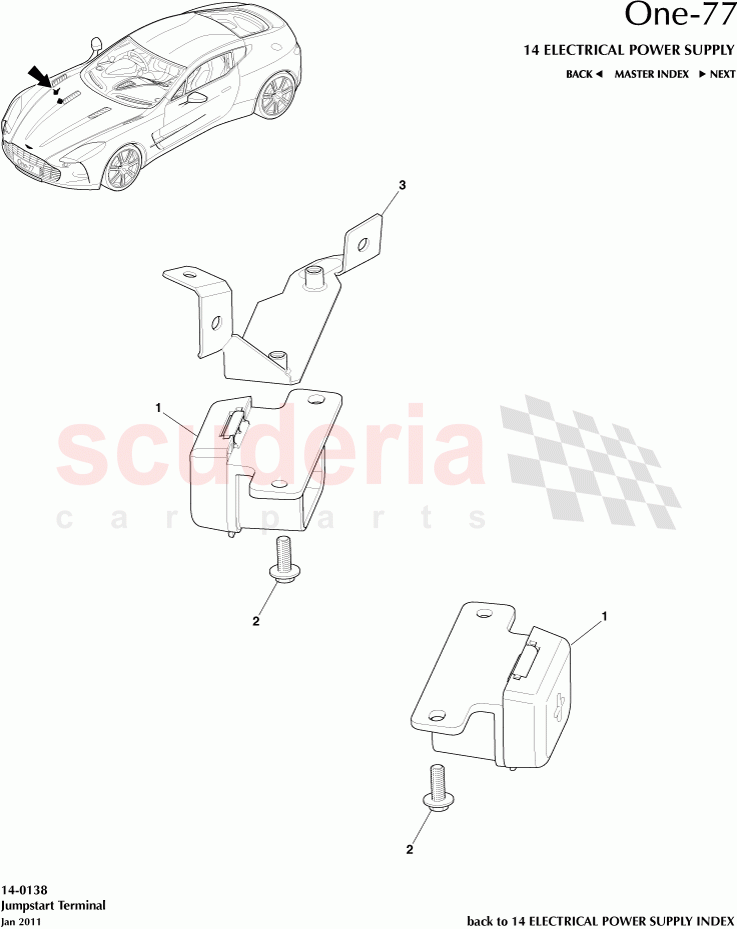 Jumpstart Terminal of Aston Martin Aston Martin One-77