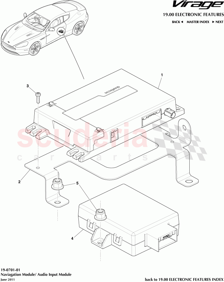 Navigation Module / Audio Input Module of Aston Martin Aston Martin Virage