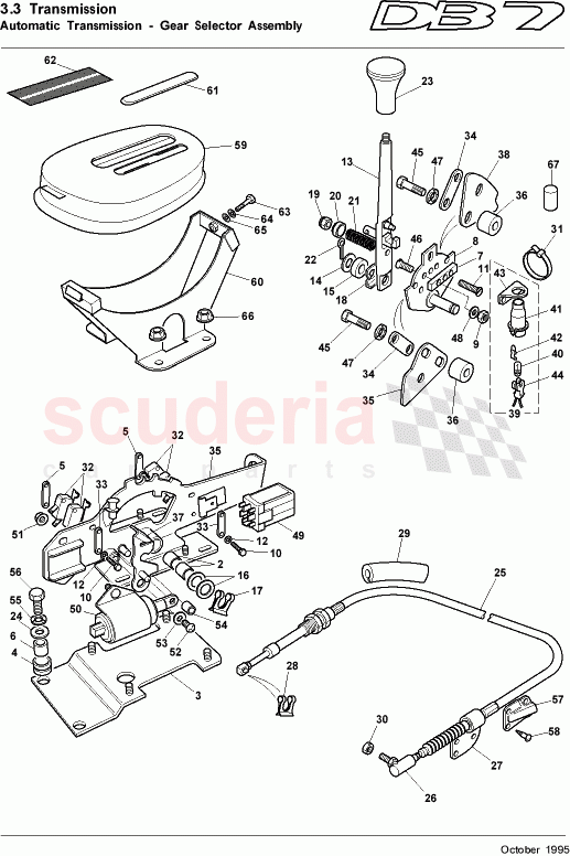 Auto Transmission Gear Selector Assembly of Aston Martin Aston Martin DB7 (1995)