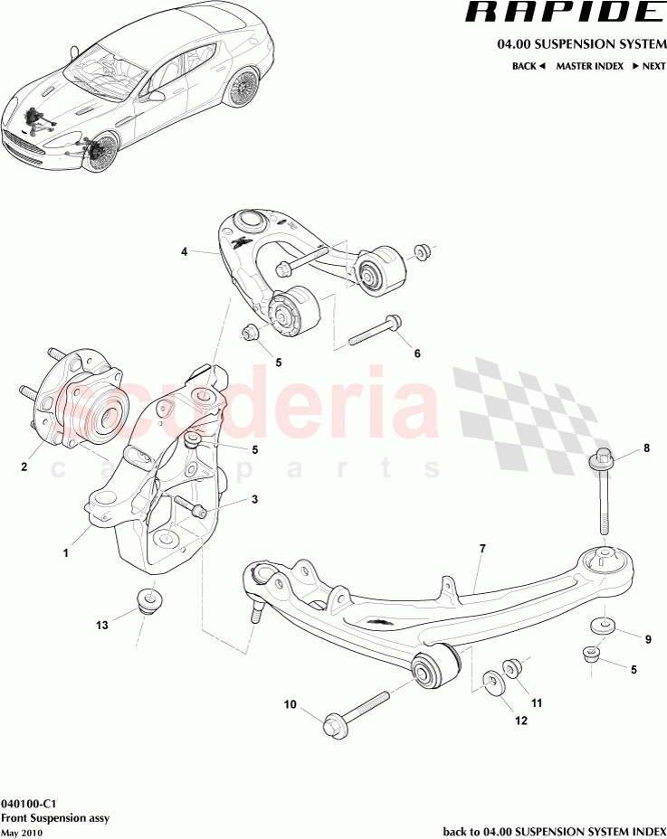 Front Suspension Assembly of Aston Martin Aston Martin Rapide