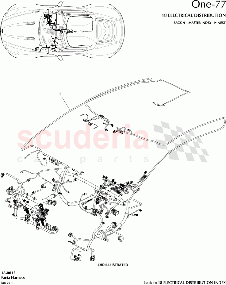 Facia Harness of Aston Martin Aston Martin One-77