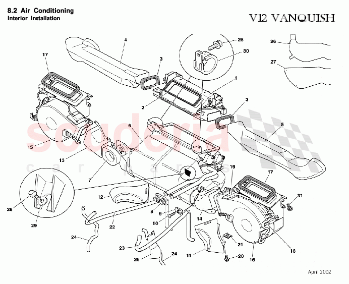 Interior Installation of Aston Martin Aston Martin Vanquish (2001-2007)