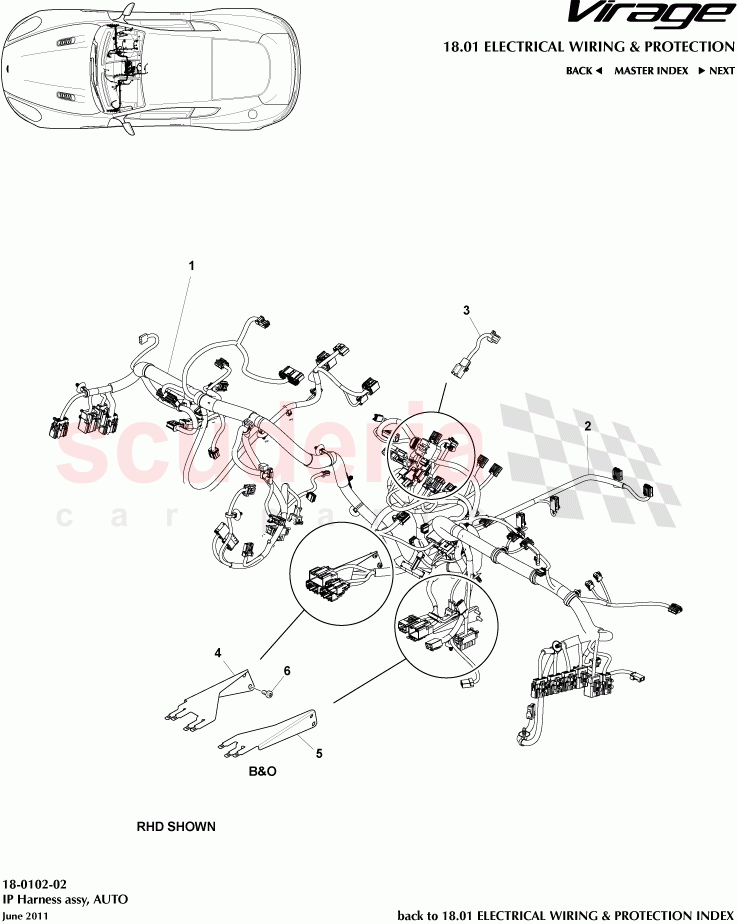 IP Harness Assembly, AUTO of Aston Martin Aston Martin Virage