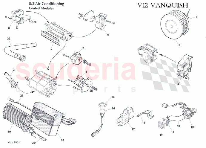 Control Modules of Aston Martin Aston Martin Vanquish (2001-2007)