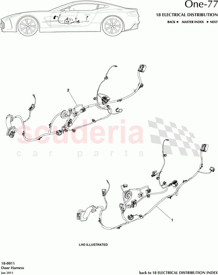 Door Harness of Aston Martin Aston Martin One-77