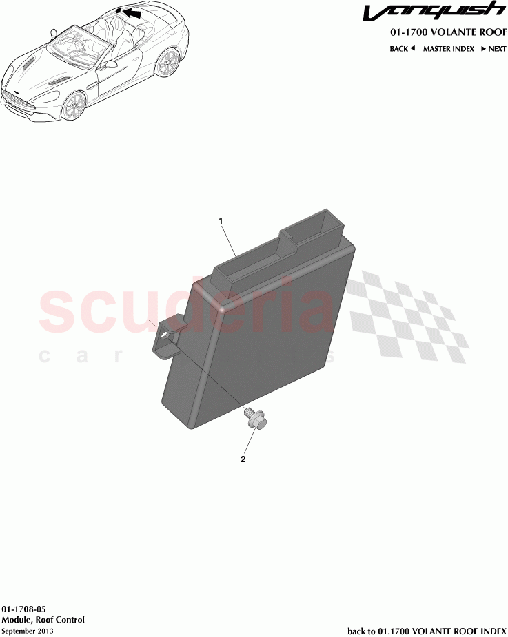 Module, Roof Control of Aston Martin Aston Martin Vanquish (2012+)