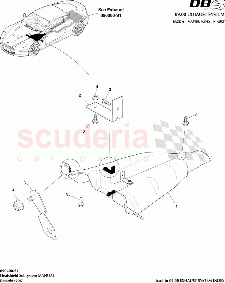 Heatshield Subsystem MANUAL of Aston Martin Aston Martin DBS V12