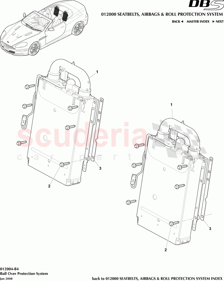 Roll Over Protection System of Aston Martin Aston Martin DBS V12